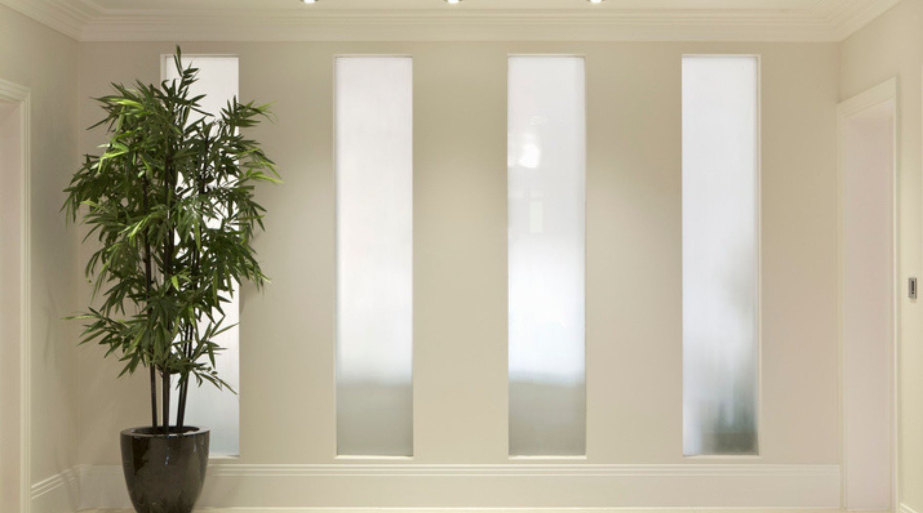 glass feature wall for home idea